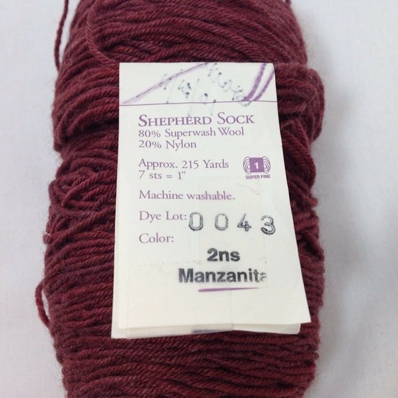 Lornas Laces Manzanita Purple yarn Shepherd Sock SW Merino Wool Nylon 215yds - Picture 4 of 5